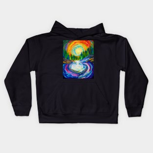 Cascade of Serenity: Capturing the Essence of Waterfall Beauty Kids Hoodie